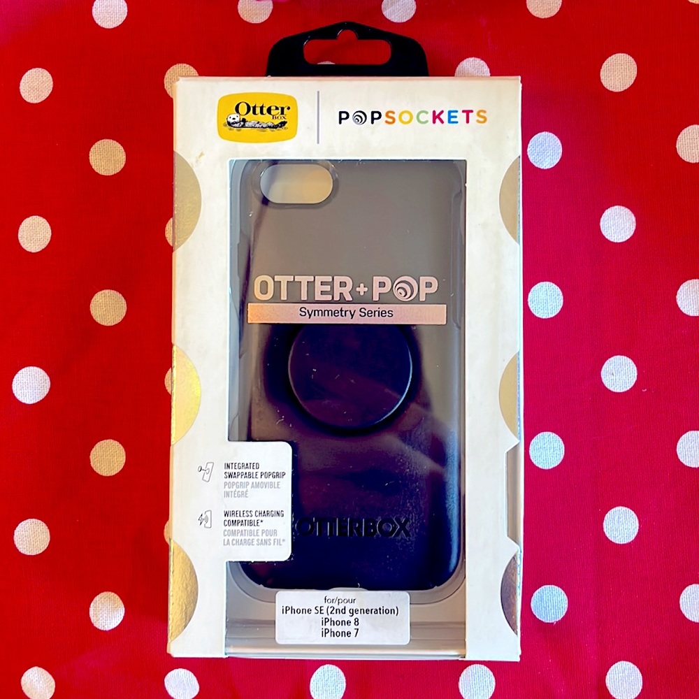 Otter box pop socket case for iPhone SE next generation pop socket included